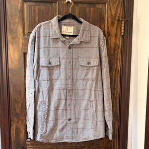 Neutral Weaver Men's Gray Plaid Button-Down Shirt Jacket
